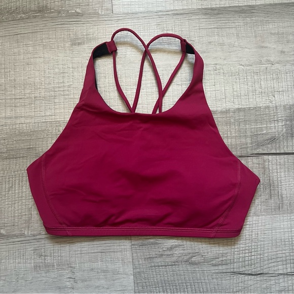 LULULEMON Free To Be Bra *High Neck
Violet Red Pink Strappy Sports Bra Size 8 - Picture 9 of 10